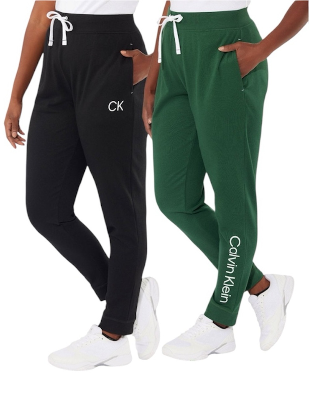 Calvin Klein Women's Jogger, 2-pack / Colors in Black and Green